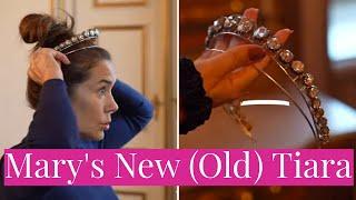 Queen Mary Makes New Diamond Bandeau Tiara Out of Rosecut Diamonds from the Danish Crown Jewels