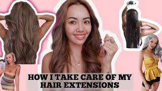 How I take care of my hair extensions - Washing, Drying, Styling, Maintenance etc