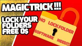 LOCK FOLDERS EASY WITH THIS WINDOWS GLITCH ( NEW / %100 GUARANTIED ) #folder_lock #tutorial