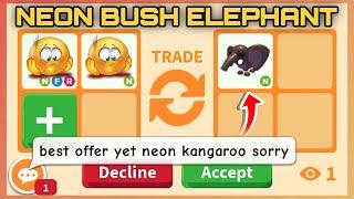  OMG!! *NEW* NEON BUSH ELEPHANT ARE REALLY WORTH A LOT?! GIVING MY 2 DECENT NEON PETS! in #adoptme