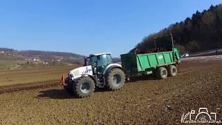 Kompost streuen mit John Deere und Lamborghini || HD ||