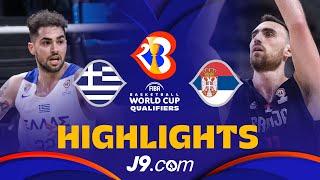  Greece vs  Serbia | J9 Basketball Highlights - #FIBAWC 2023 Qualifiers