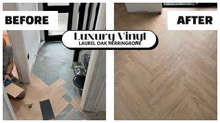 Installation LVT Herringbone Flooring - Laurel Oak (inc. kitchen borders)