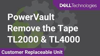Manually releasing the tape of a Dell Tape Library TL2000 & TL4000 PowerVault