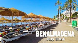 Benalmadena Beach Promenade Walk Malaga Costa del Sol Spain Junly 2024 [4K]
