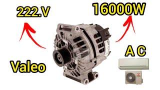 I turn free energy 222.V into.16000Wwith Valeu alternator