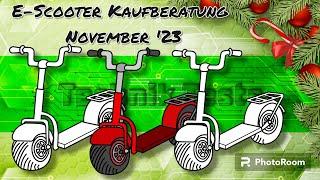 E-Scooter Kaufberatung November 2023 / Kaufberatung zu Weihnachten 2023 / Straßenzulassung