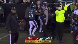 Talanoa Hufanga LATE HIT on Jalen Hurts | 49ers vs Eagles | 2023 NFC Championship