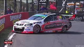 Slade Big Crash Practice 1 | VASC - Bathurst 2017