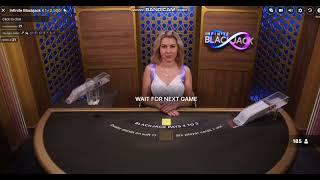 EVOLUTION GAMING- BIG DRAMA AT INFINITE BLACKJACK- 52,000 EURO BLACKJACK WIN AND TABLE CLOSES