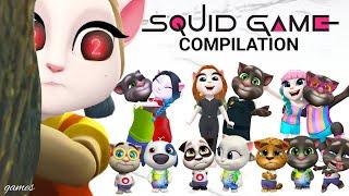 My Talking Tom Friends - COMPILATION SQUID GAME 2 Mama Papa Brothers