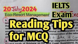 ielts reading tips and tricks| 20 July 2024 ielts exam Reading answers| reading tips for MCQ ielts