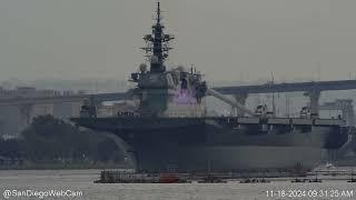 Japan’s Largest Warship, the Izumo-Class Helicopter Destroyer JS Kaga (DDH 184), Departing San Diego