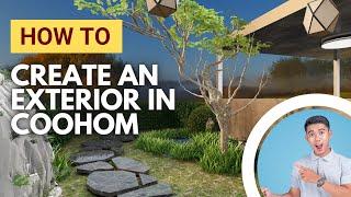 HOW to Create Exterior in Coohom, Exterior Render for Multi-Level Design.