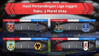 Hasil Liga Inggris 3April24 - Tottenham di Tahan Imbang West Ham - Newcastle di Tahan Imbang Everton