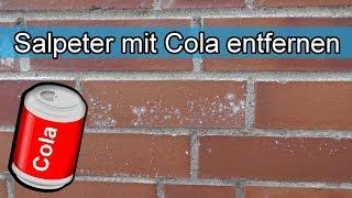 Salpeter mit Cola / Hausmittel entfernen – Ausblühungen im Stein Mauerwerk / Wand Keller weg machen