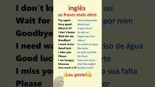 Inglês. Aprenda frases mais úteis em inglês para principiantes!