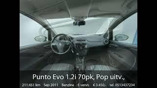 Fiat Punto Evo 1.2i 70pk, Pop uitv.,