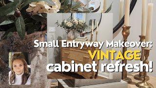 Small Entryway Makeover and Vintage Cabinet Refresh!