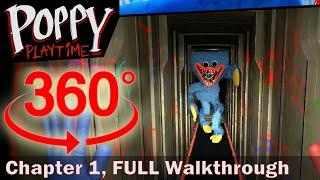 360° VR, Poppy Playtime - Chapter 1, FULL GAME - Walkthrough, Gameplay, No Commentary, 4K