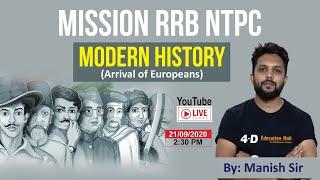 Modern History || MISSION RRB NTPC || 4-D || MANISH SIR