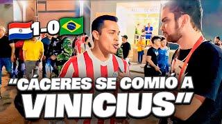 REACCIÓN CON LOS HINCHAS /  PARAGUAY 1-0 BRASIL 