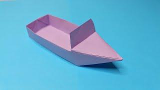DIY Оригами Кораблик из бумаги. Как сделать катер из бумаги/ Простые поделки из бумаги своими руками