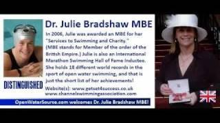 Dr Julie Bradshaw MBE with Steven Munatones on Open Water Swimming