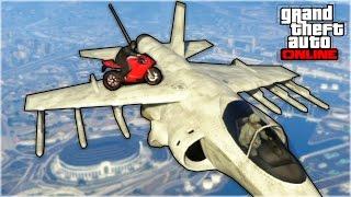 INCREDIBLE BIKE STUNT LANDING! (GTA 5 Online Stunts)