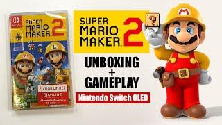 Super Mario Maker 2 Limited Edition Unboxing + Nintendo Switch OLED Gameplay