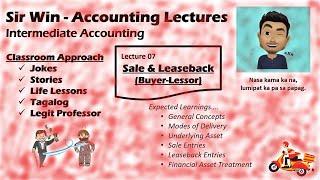 Lecture 07: Sale and Leaseback Accounting. Buyer-Lessor. [Intermediate Accounting]