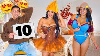 BOYFRIEND RATES MY SPICY THANKSGIVING COSTUMES!