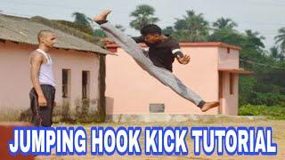 Jumping hook kick tutorial in hindi | martialarts kicks ||