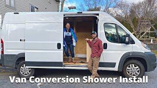 Shower Install in The Van | Vanlife Bathroom