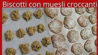 BISCOTTI AL CUCCHIAIO Ricetta Facile...Печенье из мюсли...Muesli Cookies