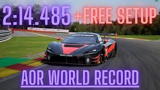 AOR World Record Lap | SPA | 2:14.485 | McLaren 720s GT3 Evo| Assetto Corsa Competizione | 1.9.5