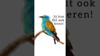 Jij kan ook leren vogels schilderen! Doe met ons mee! #kunst #schilderen