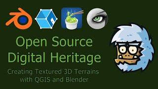 Creating Textured 3D Terrains with QGIS and Blender