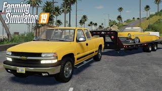 FS19 - TRANSPORTING old car with Chevrolet Silverado - CAR MOD for Farming Simulator 2019 ROLEPLAY