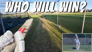 Overseas Cricketer vs GIRL FRIEND in HEAD to HEAD Net Challenge! | GoPro POV Cricket