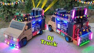 Diy Mini Dj Truck At-home Big dj loading Dj project kese banaye Dj gadi sharpy light dj box digital