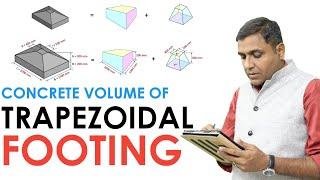 TRAPEZOIDAL FOOTING: How to Calculate VOLUME OF TRAPEZOIDAL FOOTING? // Trapezoidal Footing