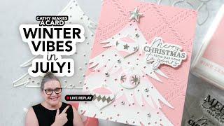 Cathy Makes a Card Live featuring holiday products from @Waffleflowercrafts