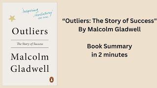 Outliers The Story of Success | Book Summary