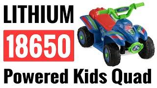 18650 Lithium Ion Powered Kids Quad!  Easy Upgrade For Higher Speed And Longer Runtime