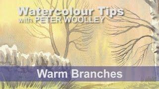 Watercolour Tip from PETER WOOLLEY: Warm Branches