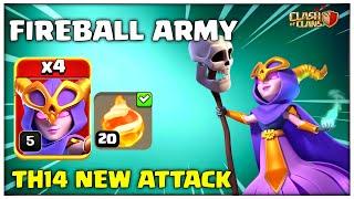 Th14 Fireball Attack Strategy | New Th14 Fireball + Super Witch Attack Strategy | Clash of Clans