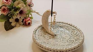 Como hacer un porta incienso casero.#diy #manualidadesútiles #porcelanafría #cerâmica #bijou