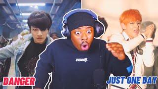 MY FIRST TIME HEARING BTS  DANGER + JUST ONE DAY ( LOOK AT MY FACE) | REACTION!