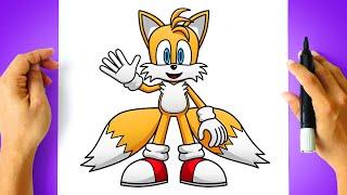 How to DRAW MILES TAILS PROWER - Sonic the Hedgehog